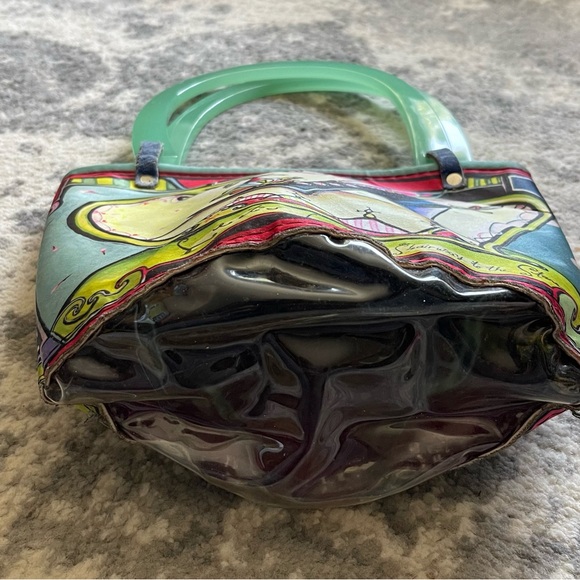 Wendy Costa Women's Bag Purse Made In New York Colorful High Heel Lucite Handle - Picture 3 of 6